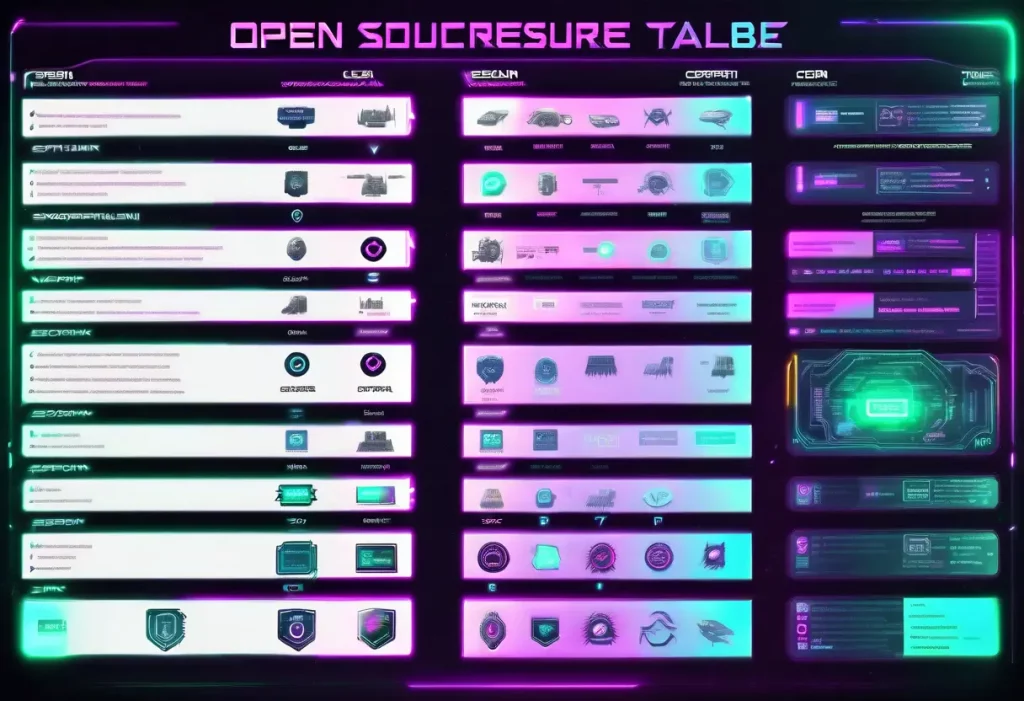 Vergleich verschiedener Open-Source-Plattformen mit Funktionen und Lizenztypen
