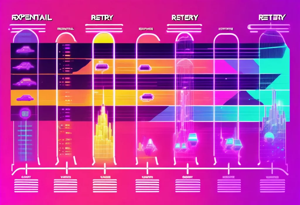 Retry-Mechanismen implementieren: Diagramm zu linearen und exponentiellen Retry-Strategien