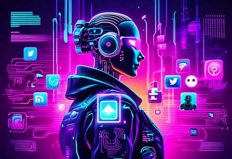 Automatische Generierung von Social Media Posts mit KI-Technologie Visualisierung