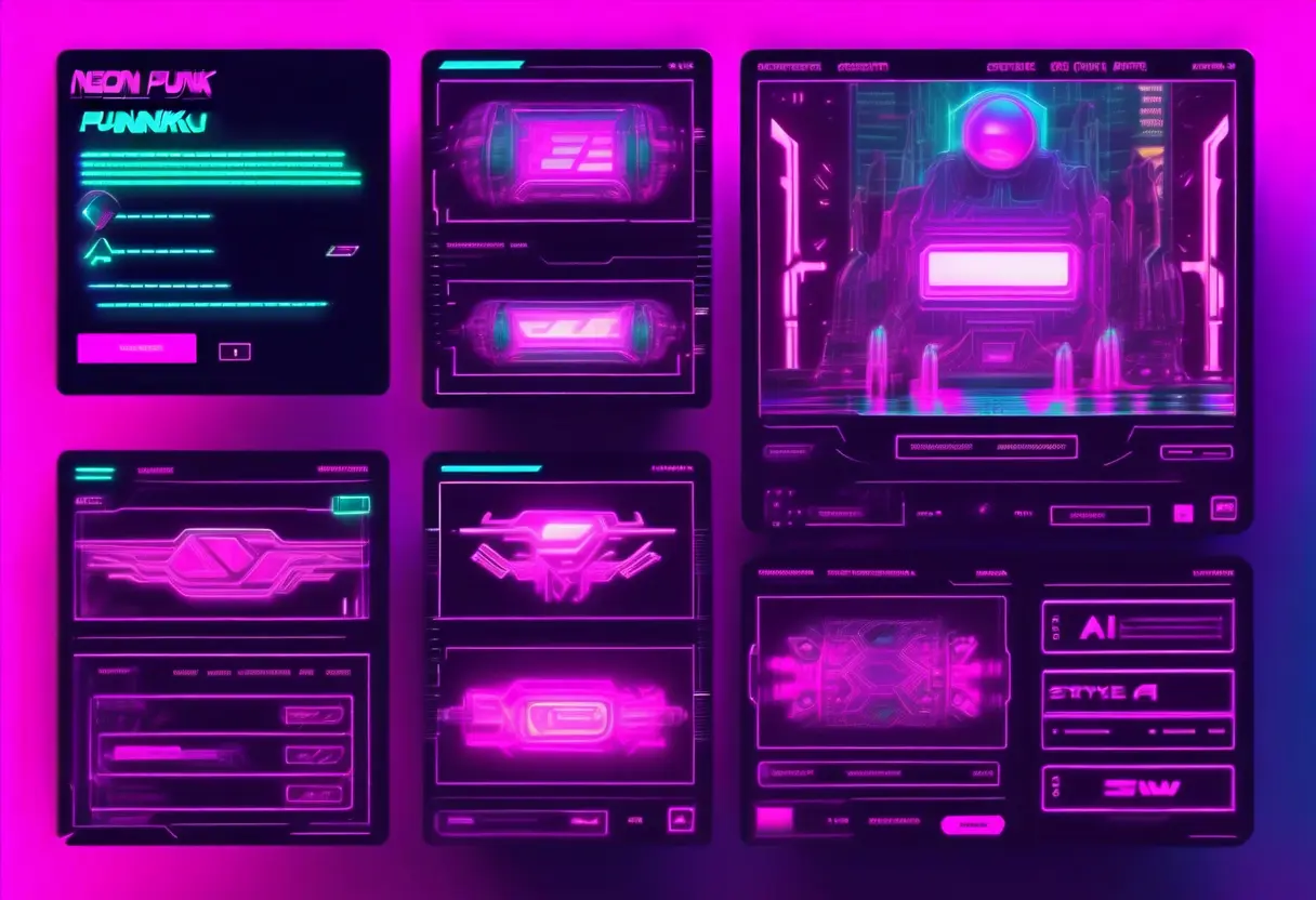 KI Bild Generator Interface mit kreativen Bildbeispielen